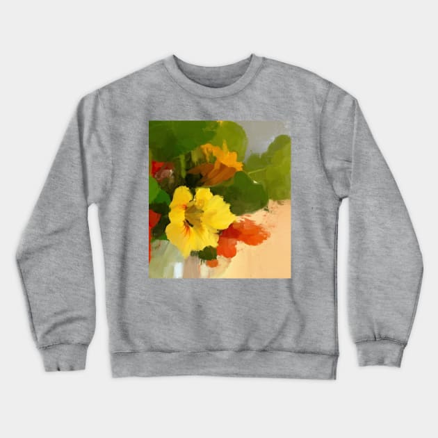 Nasturtium Crewneck Sweatshirt by Flowers and Stuff